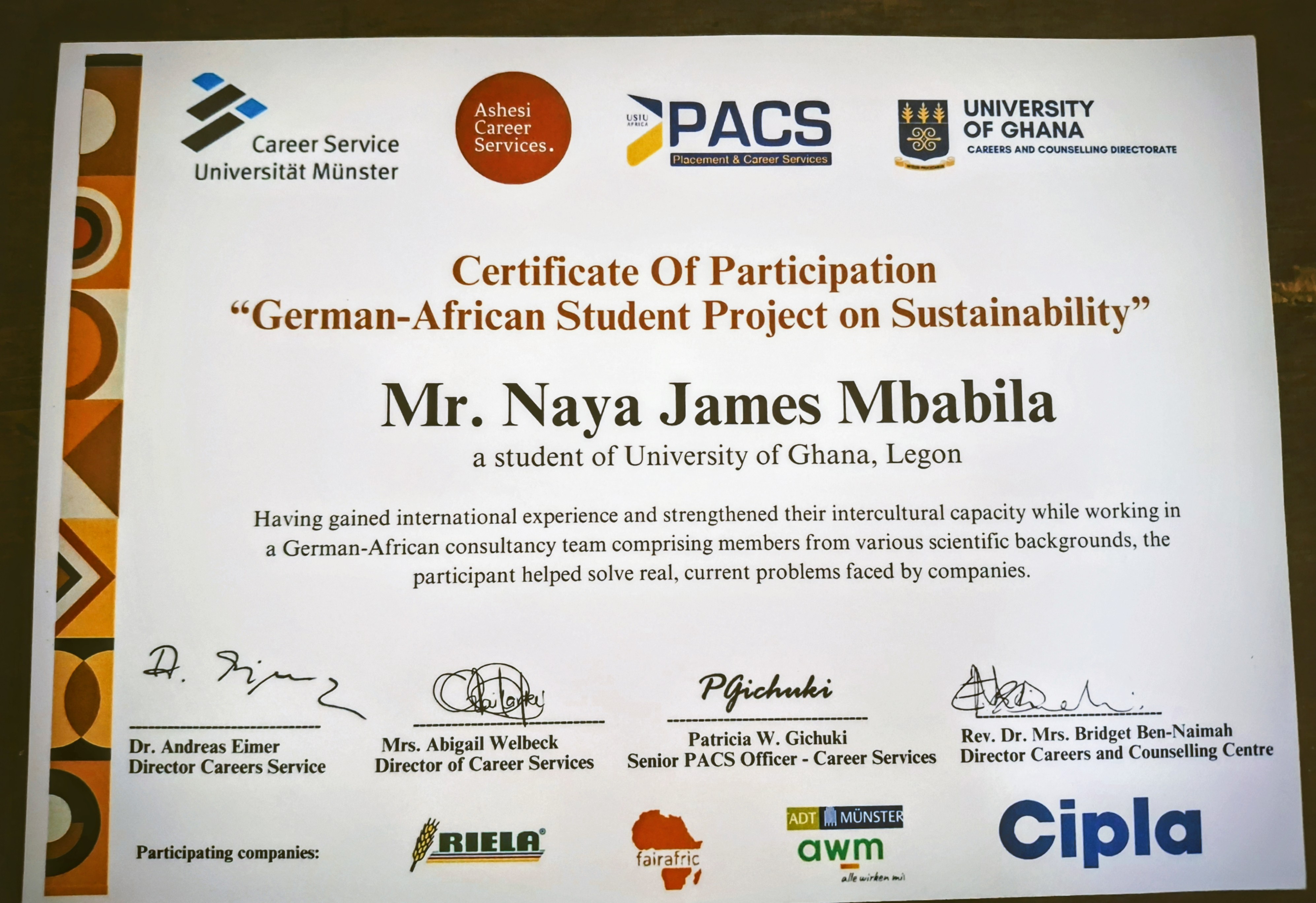 German-Africa Student Consultancy Project